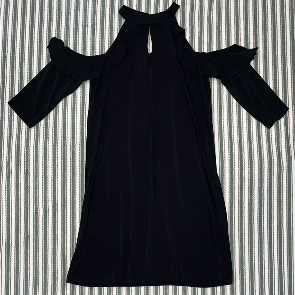 Jennifer Lopez Women’s Elegant Black Cold Shoulder Dress